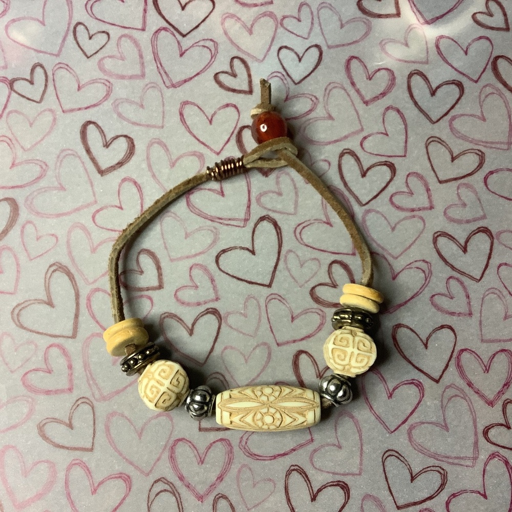 Leather & Bead bracelet